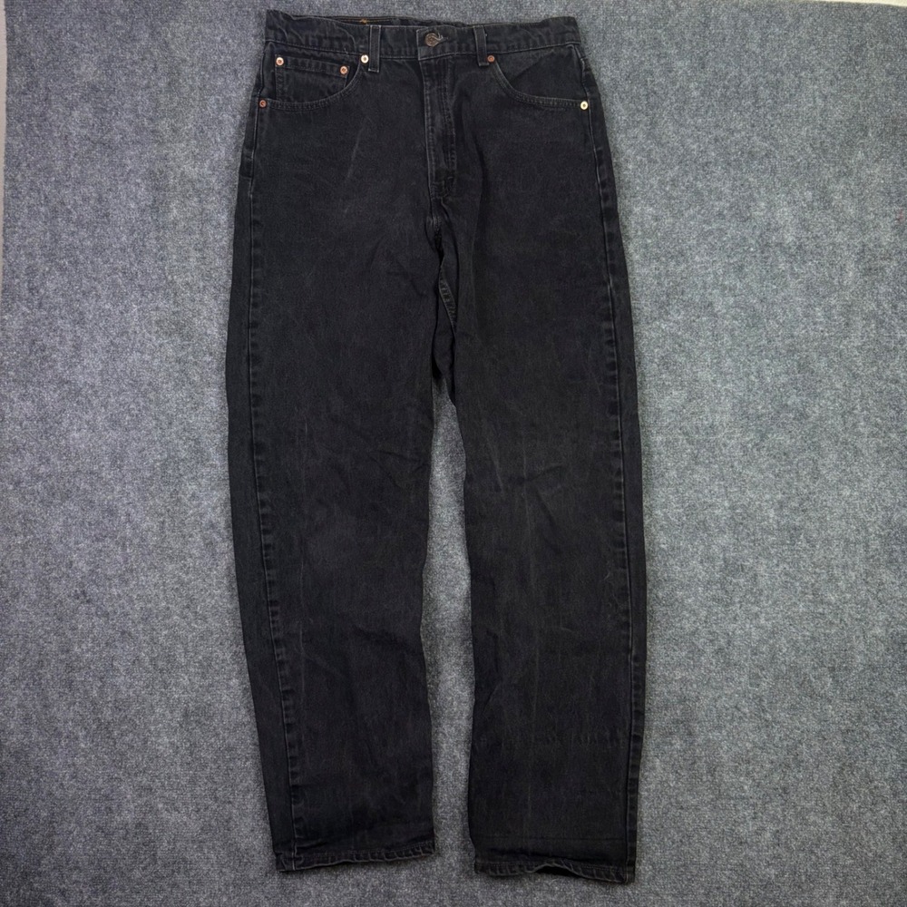 Levis 550 Relaxed Fit Jeans Mens 36x34 Black Vintage USA Made Denim Pants